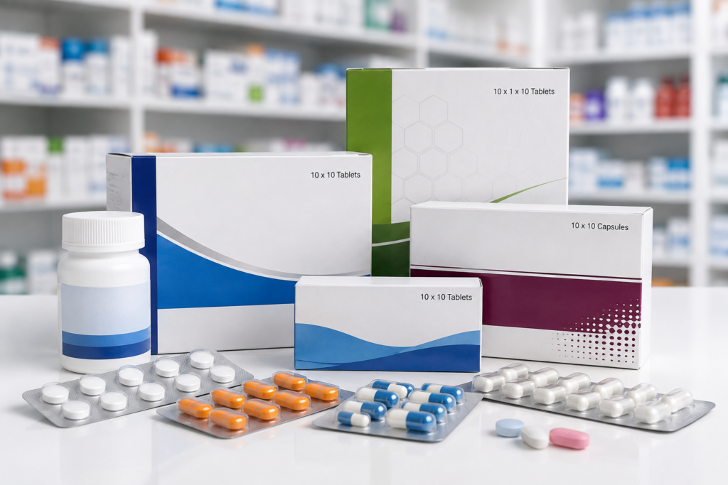 Branded medicines, tablets and capsules available at Kayush Pharmacy